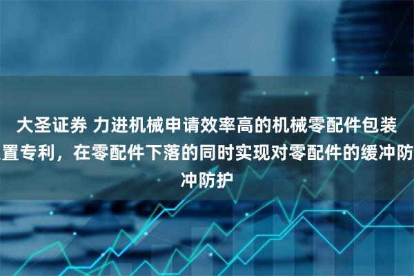 大圣证券 力进机械申请效率高的机械零配件包装装置专利，在零配件下落的同时实现对零配件的缓冲防护
